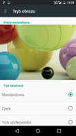 Menu aplikacji | Opcje personalizacji | Zmiana parametrów wyświetlanego obrazu MiraVision Menu aplikacji | Opcje personalizacji | Zmiana parametrów wyświetlanego obrazu MiraVision