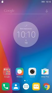 Interfejs Android z menu aplikacji | Interfejs VibeUI |Ekran blokady, edytowalny pasek skrótów i informacje o telefonie