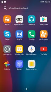Interfejs Android z menu aplikacji | Interfejs VibeUI |Ekran blokady, edytowalny pasek skrótów i informacje o telefonie