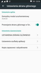 Tryb koloru | Personalizacja interfejsu | Ustawienia ekranu | Moduł uruchomieniowy | Aplikacja Motywy