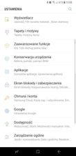 Menu ustawień telefonu