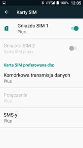 Menu ustawień Hammera AXE M LTE
