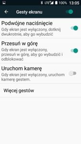Menu ustawień Hammera AXE M LTE