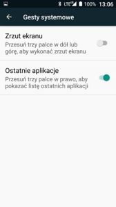 Menu ustawień Hammera AXE M LTE
