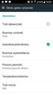 Menu ustawień