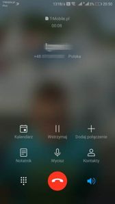 Skróty, powiadomienia, konfiguracja skanera papilarnego, panel skrótów, motywy, rozmowa