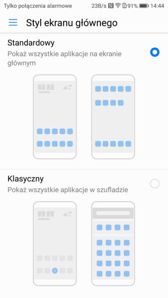 Menu ustawień
