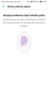 Skróty, powiadomienia, konfiguracja skanera papilarnego, panel skrótów, motywy, rozmowa