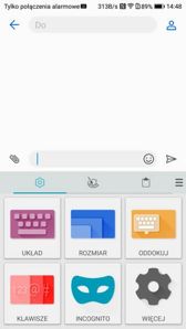 Ustawienia DualSIM, dialer, klawiatura tekstowa