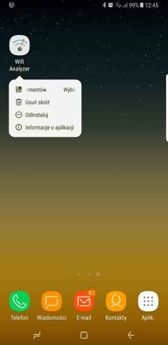 Ekran blokady, opcje pulpitu i zasobnika, karty Bixby