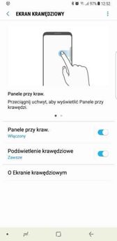 Opcje panelu bocznego oraz menu otwartych aplikacji
