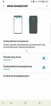 Opcje panelu bocznego oraz menu otwartych aplikacji