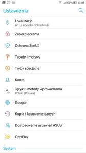 Menu ustawień, obraz, equalizer