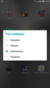 Ekran blokady, powiadomienia, skróty, zasobnik, folder i jego opcje