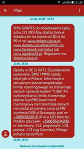 Opcje i interfejs SMS oraz telefonu