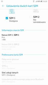 Opcje i interfejs SMS oraz telefonu