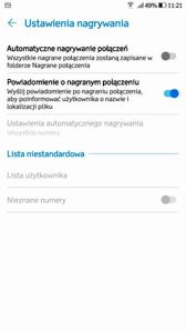 Opcje i interfejs SMS oraz telefonu