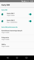 Ustawienia kart SIM | Połączenia głosowe