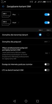 Możliwość wybrania preferowanego typu sieci na obu kartach