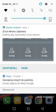 Powiadomienia, skróty, ustawienia, folder