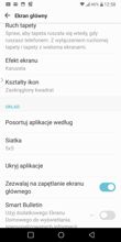 Ustawienia ekranu, pływający pasek, przyciski, ustawienia ekranu głównego, motywy
