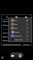 Menu aparatu