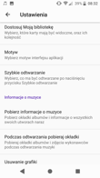 Ustawienia aplikacji Muzyka | Ustawienia dźwięku