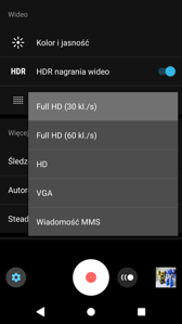 Interfejs aparatu: tryb automatyczny, manualny, tryb wideo