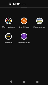 Interfejs aparatu: tryb automatyczny, manualny, tryb wideo