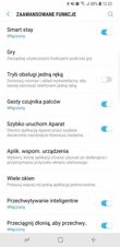 Opcje gestów, zabezpieczeń i AoD oraz konserwacja