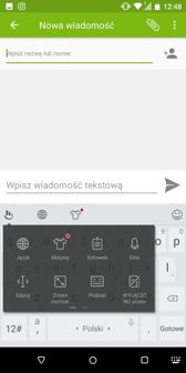 Menu telefonu i klawiatury