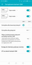 Ustawienia dualSIM i połączenia głosowe