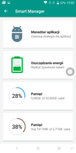 Pamięc po pierwszym uruchomieniu | Smart manager | Karta SD | Wynik z Androbench