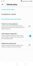 Opcje zabezpieczeń: Rozpoznawanie twarzy, Odcisk palca i Smart Lock