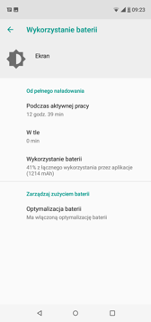 Czas pracy z włączonym ekranem | Wynik z PC Mark