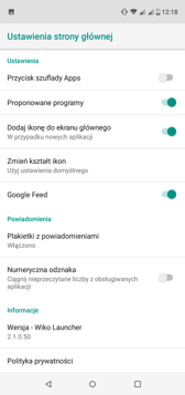 Ustawienia | Elementy personalizacji | Dodatkowe funkcje
