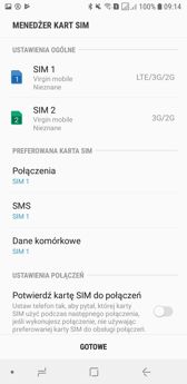 Ustawienia dual-SIM | Połączenia głosowe