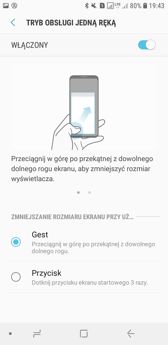 Wybrane funkcje interfejsu Samsunga