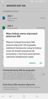 Ustawienia dualSIM | Połączenia głosowe