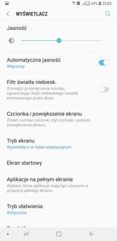 Ustawienia wyświetlacza | Personalizacja | Tryby ekranu