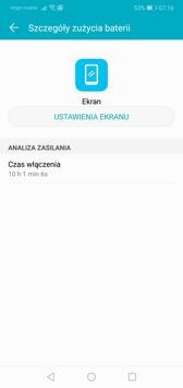 Czas pracy z włączonym ekranem | Wynik z PC Mark