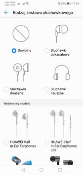 Ustawienia dźwięku | Huawei Histen