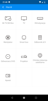 Menu aplikacji | Pilot Mi | Mi Drop | Ustawienia dźwięku
