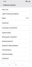 Menu ustawień