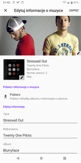 Ustawienia dźwięku | Odtwarzacz muzyki