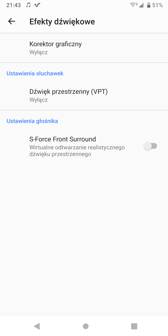 Ustawienia dźwięku | Odtwarzacz muzyki