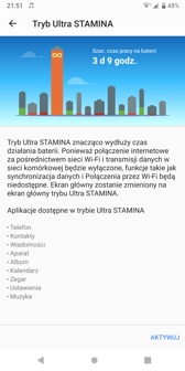 Ustawienia baterii