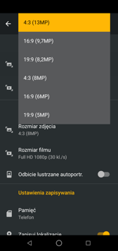 Interfejs aparatu