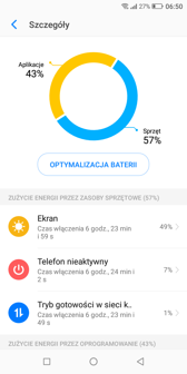 Czas pracy z włączonym ekranem | Wynik z PC Mark Czas pracy z włączonym ekranem | Wynik z PC Mark