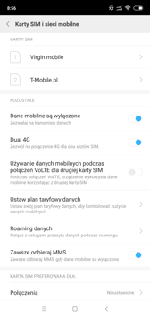 Obsługa dual SIM i połączenia głosowe